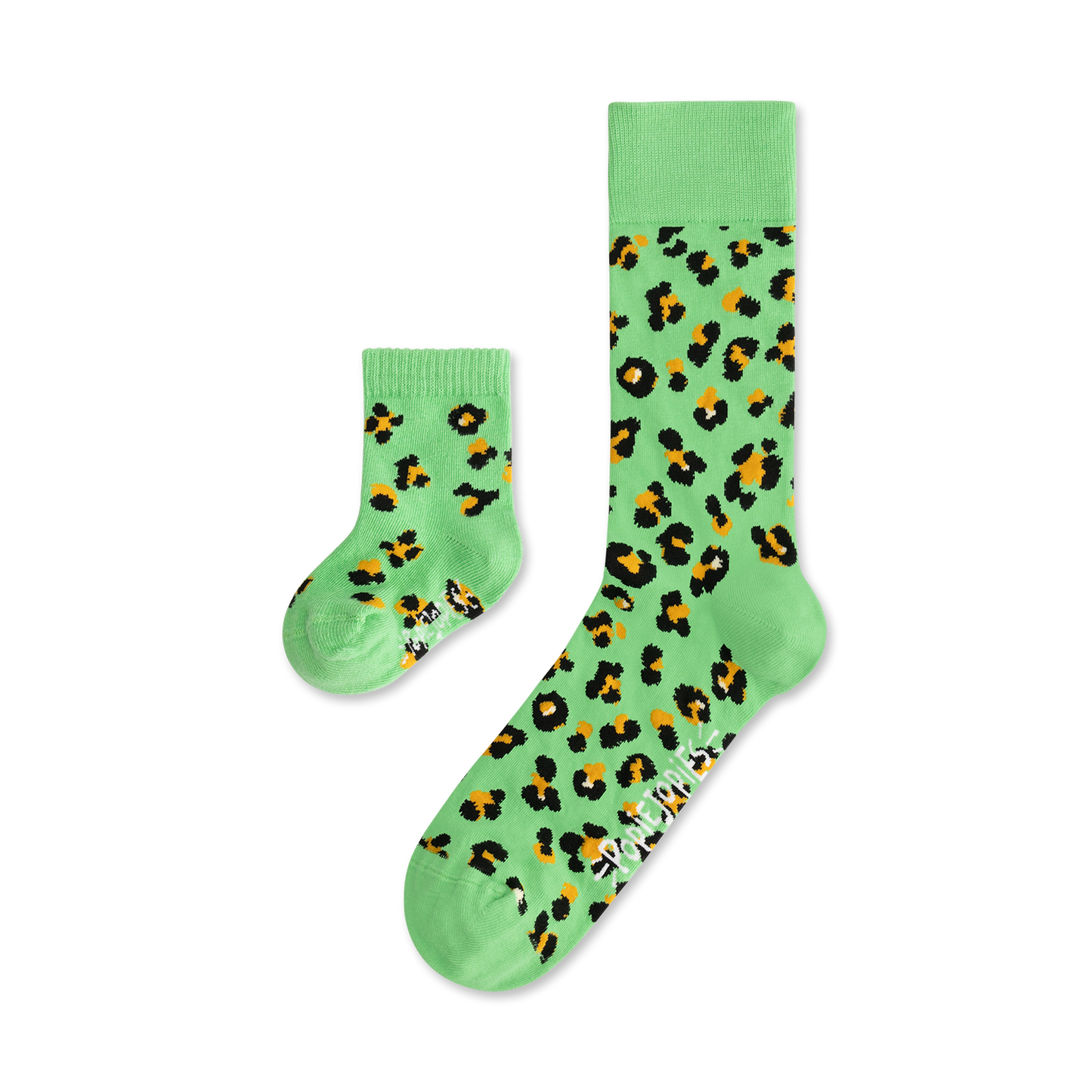 Matching Pittige Panter sokken 41-46 en 12-24 maanden