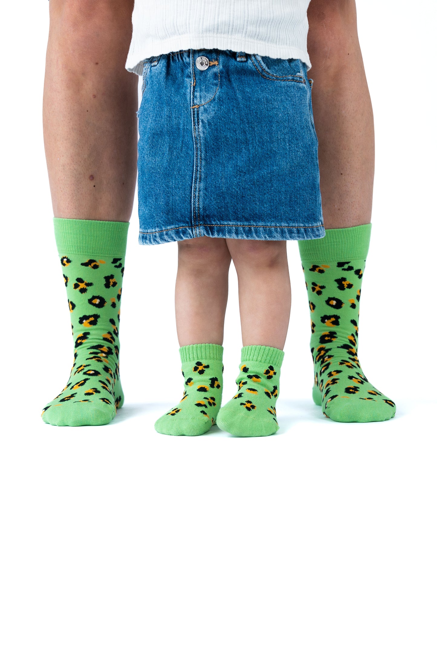 Matching Pittige Panter sokken 41-46 en 12-24 maanden