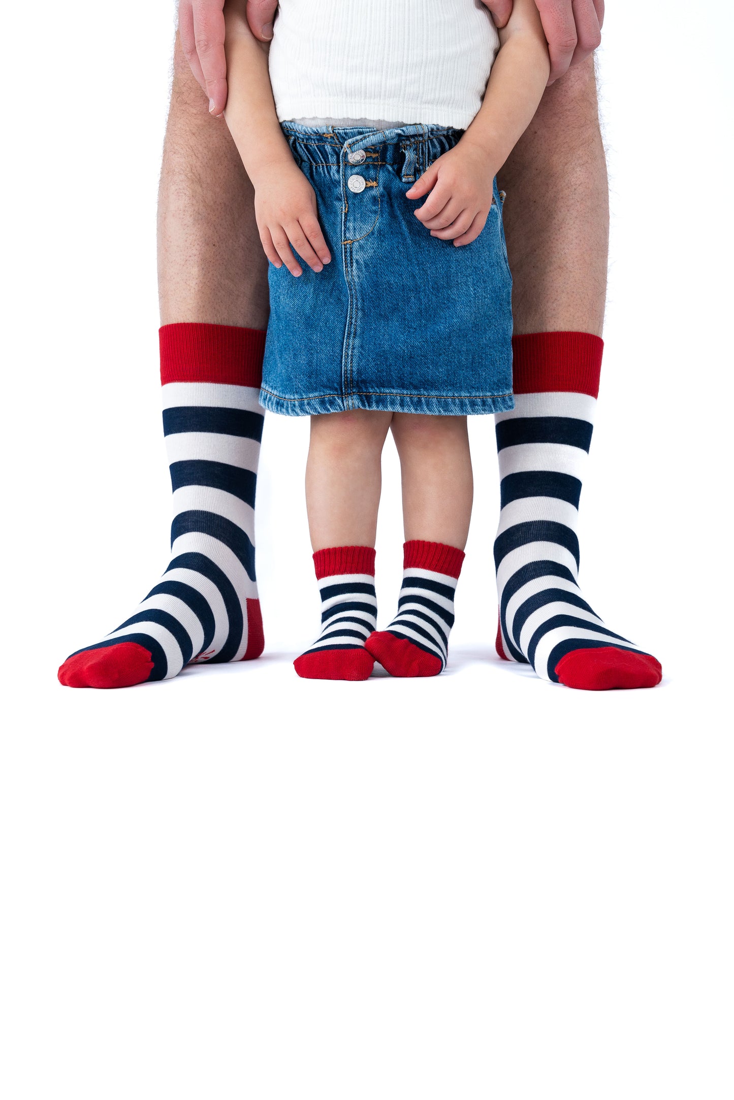 Matching Streepje Voor sokken 41-46 en 0-12 maanden